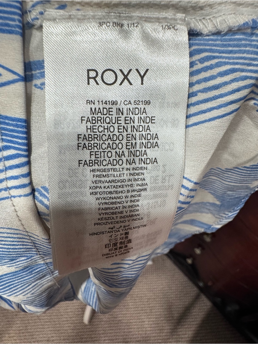 Roxy Blue & White Printed Spaghetti-Strap Dress with Front Zip - Picture 6 of 6